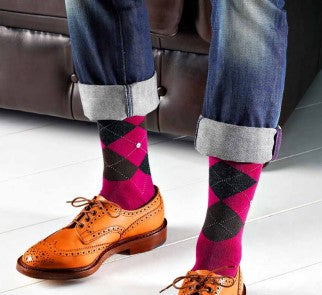 Argyle Crew Socks