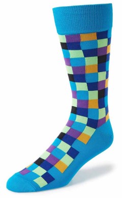 ALPACA SOCKS CHESSBOARD MULTICOLOR PATTERN