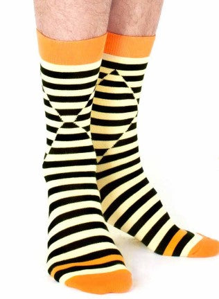 alpaca casual socks line pattern