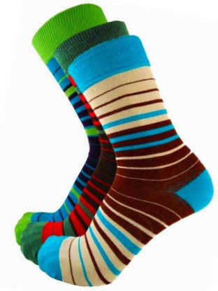 alpaca casual socks line pattern
