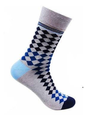 ALPACA SOCKS WITH DIAMOND CHESSBOARD PATTERN