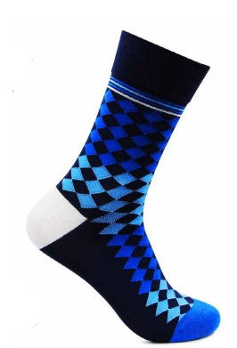 ALPACA SOCKS WITH DIAMOND CHESSBOARD PATTERN
