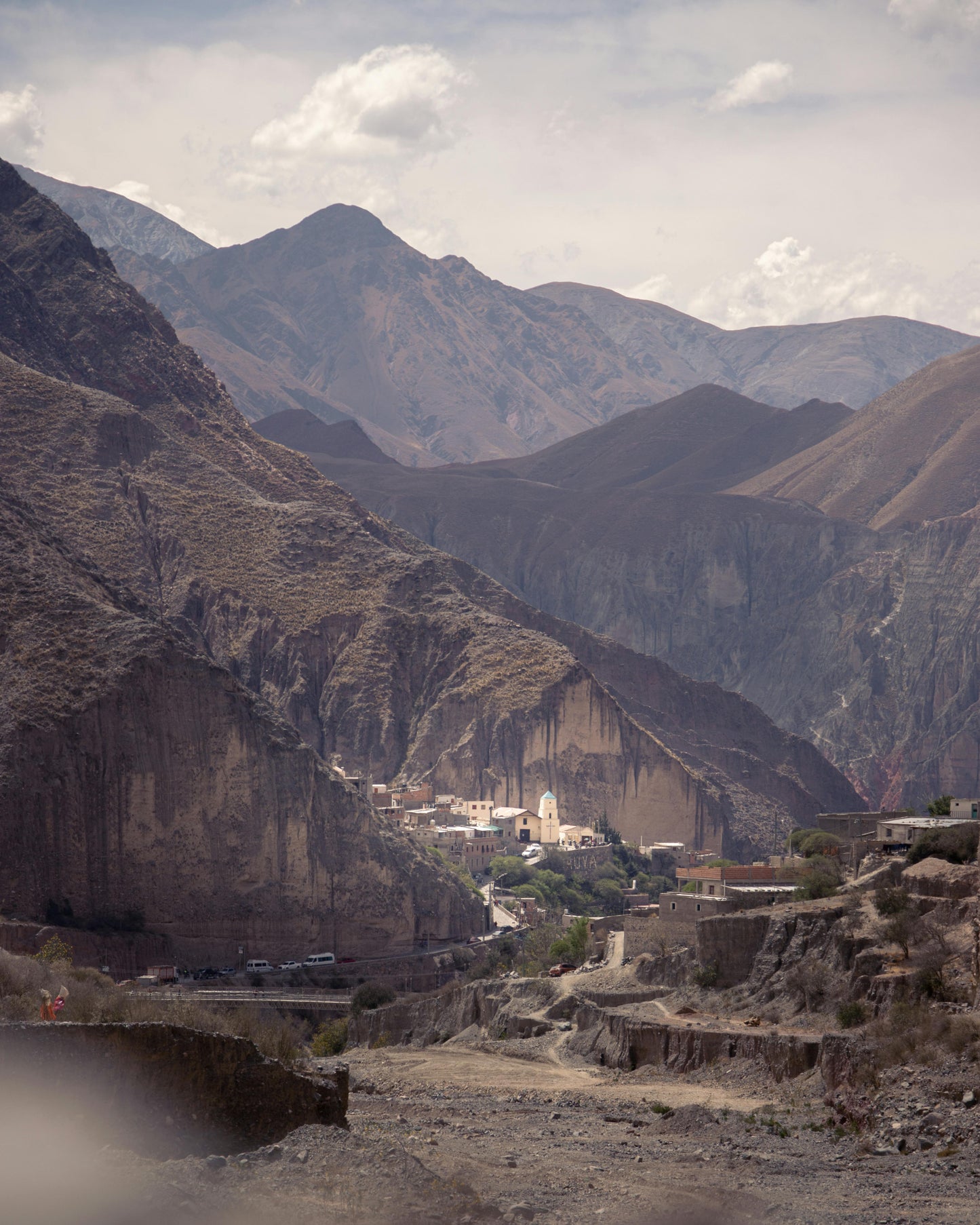 Valley with mountains in the background