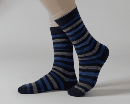 Baby Alpaca Striped Socks – Premium Wholesale – Medium Weight Unisex