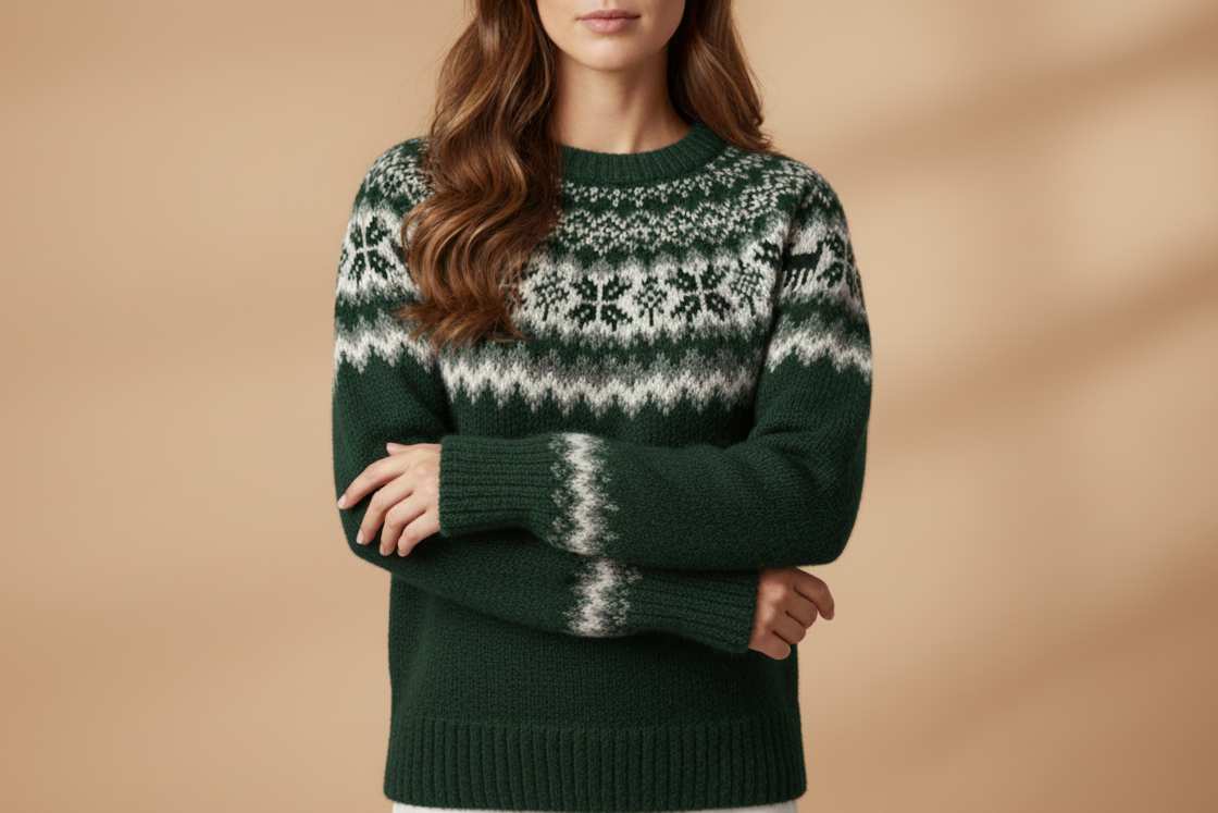 Alpaca Fair Isle Women’s Sweater – Wholesale