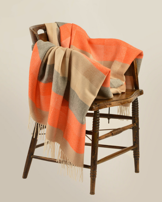 Manta de alpaca bebé — Diseño patchwork