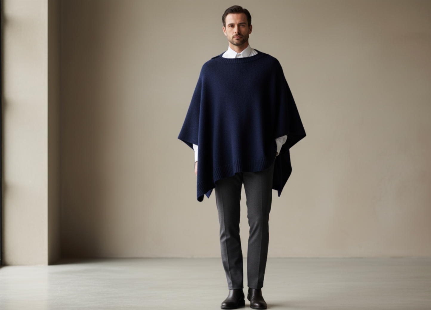Andean Heritage Poncho – Baby Alpaca & Merino Wool Blend