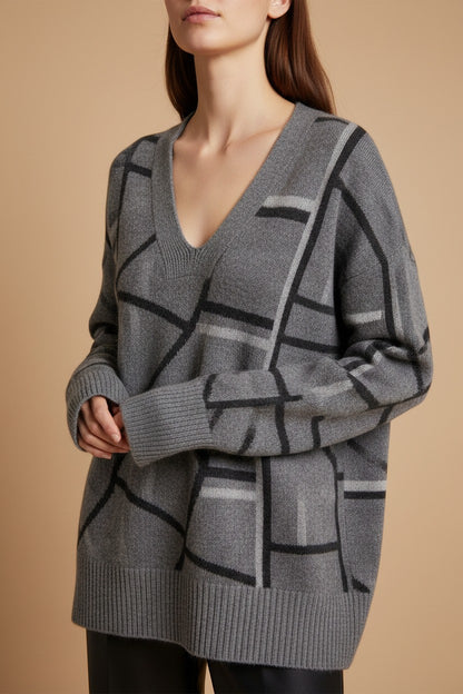 Alpaca Winter Pattern Women’s Sweater – Wholesale