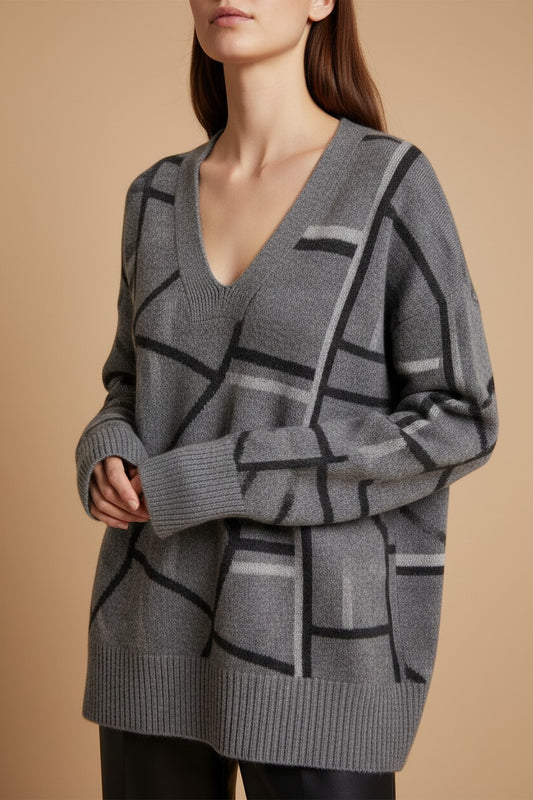 Alpaca Winter Pattern Women’s Sweater – Wholesale