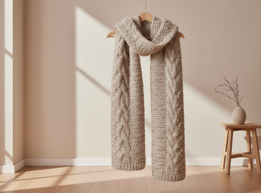 Nordic Chunky Alpaca Scarf – 100% Baby Alpaca Wholesale