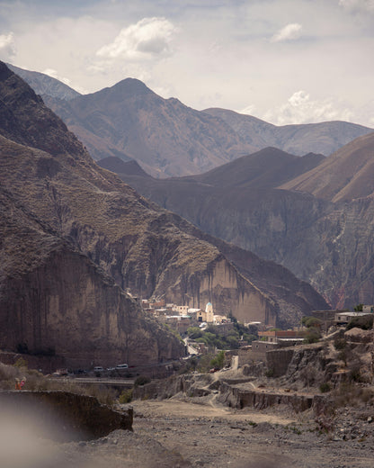 Valley with mountains in the background