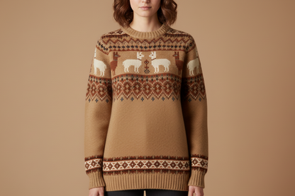 Alpaca Intarsia Women’s Sweater – Wholesale