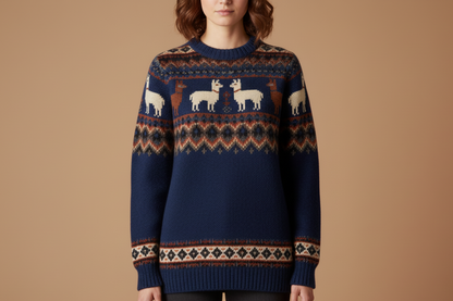 Alpaca Intarsia Women’s Sweater – Wholesale