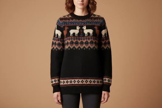 Alpaca Intarsia Women’s Sweater – Wholesale