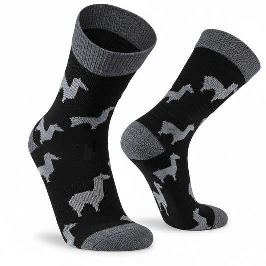 Luxury Alpaca Print Knit Socks – Wholesale – Medium Weight Unisex