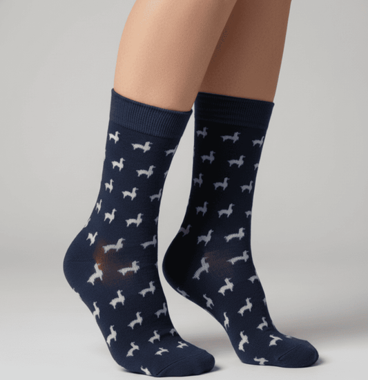Alpaga Print Socks – Baby Alpaca Wool Wholesale – Medium Weight Unisex
