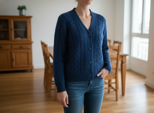 Alpaca Women’s Cardigan Heavy Weight – Wholesale Cable Knit Sweater