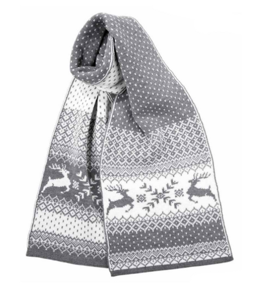 Highland Deer Jacquard Scarf – Baby Alpaca & Merino wholesale