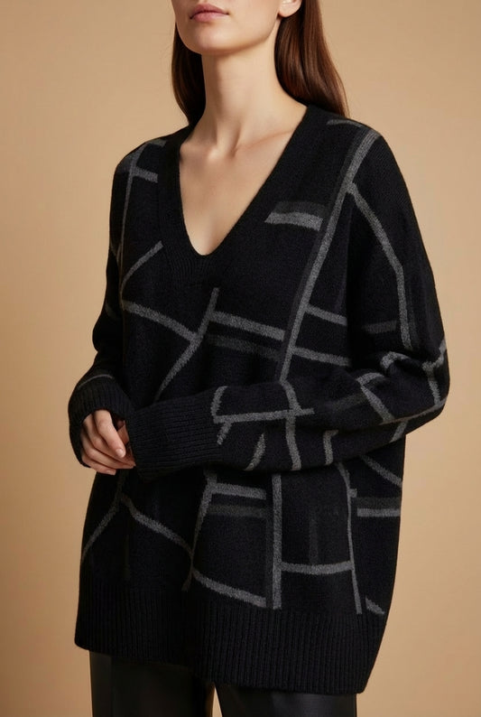 Alpaca Winter Pattern Women’s Sweater – Wholesale