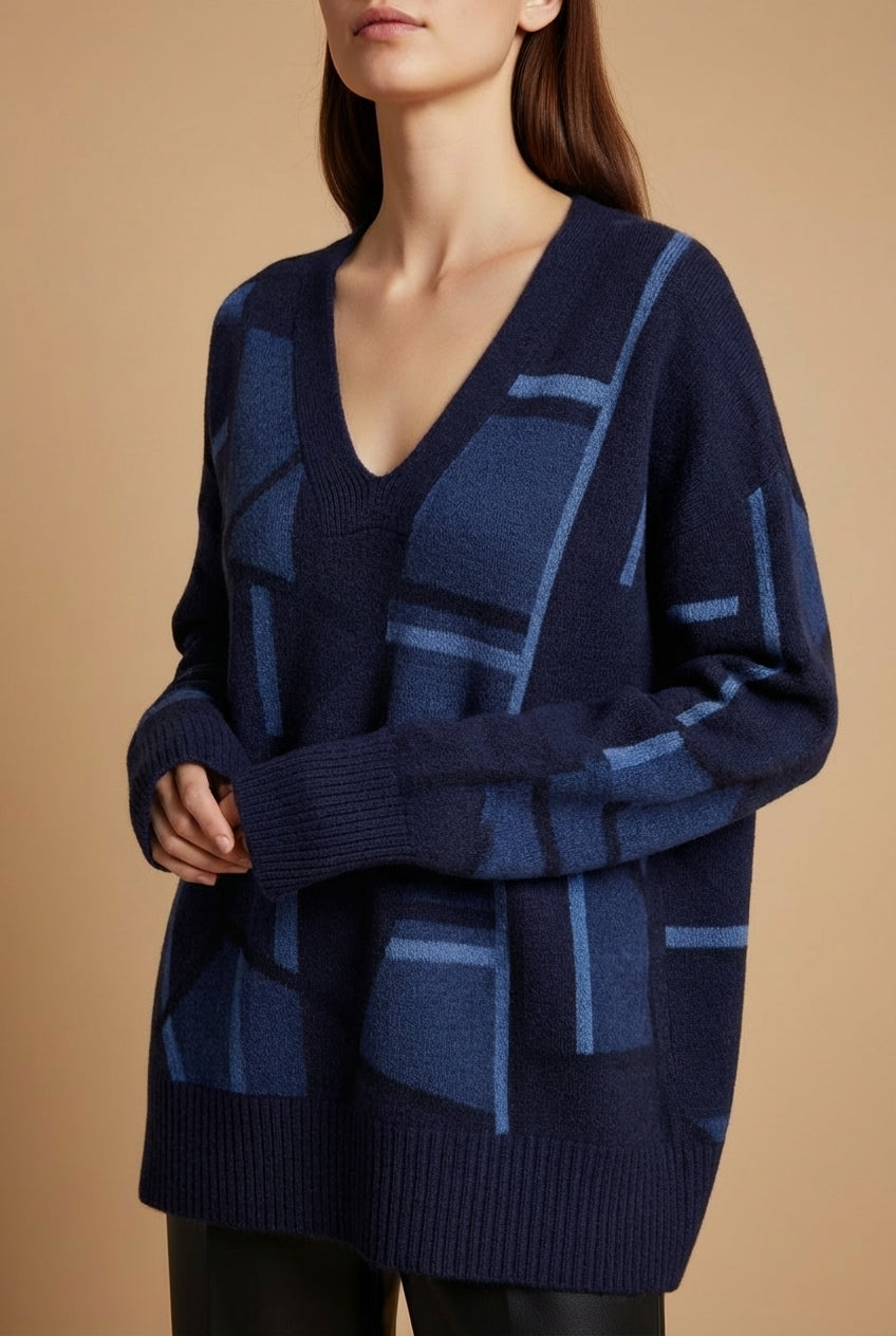 Alpaca Winter Pattern Women’s Sweater – Wholesale