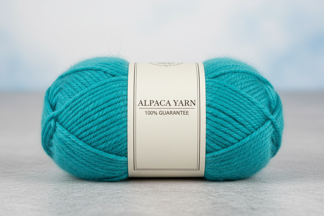 it must say "ALPACA YARN 100% GUARANTEE"