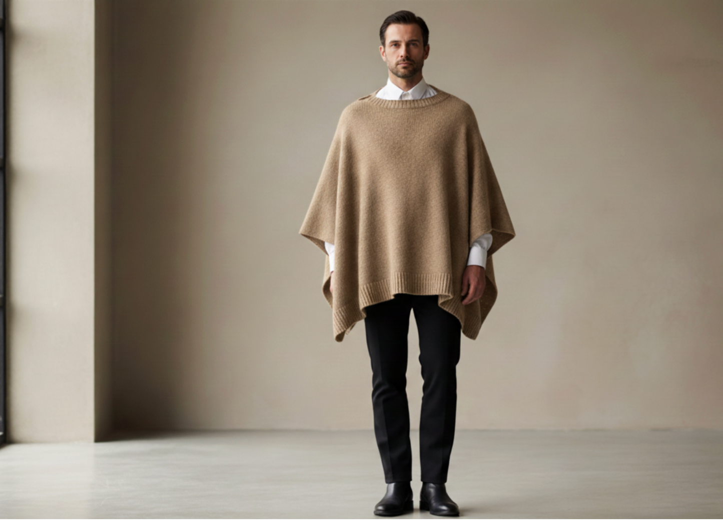 Andean Heritage Poncho – Baby Alpaca & Merino Wool Blend