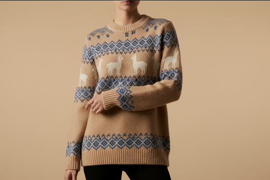 Alpaca Pattern Women’s Sweater – Wholesale
