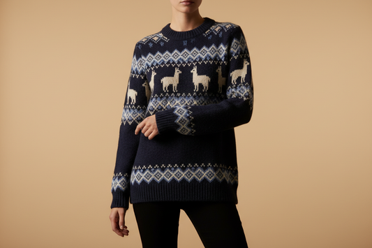 Alpaca Pattern Women’s Sweater – Wholesale