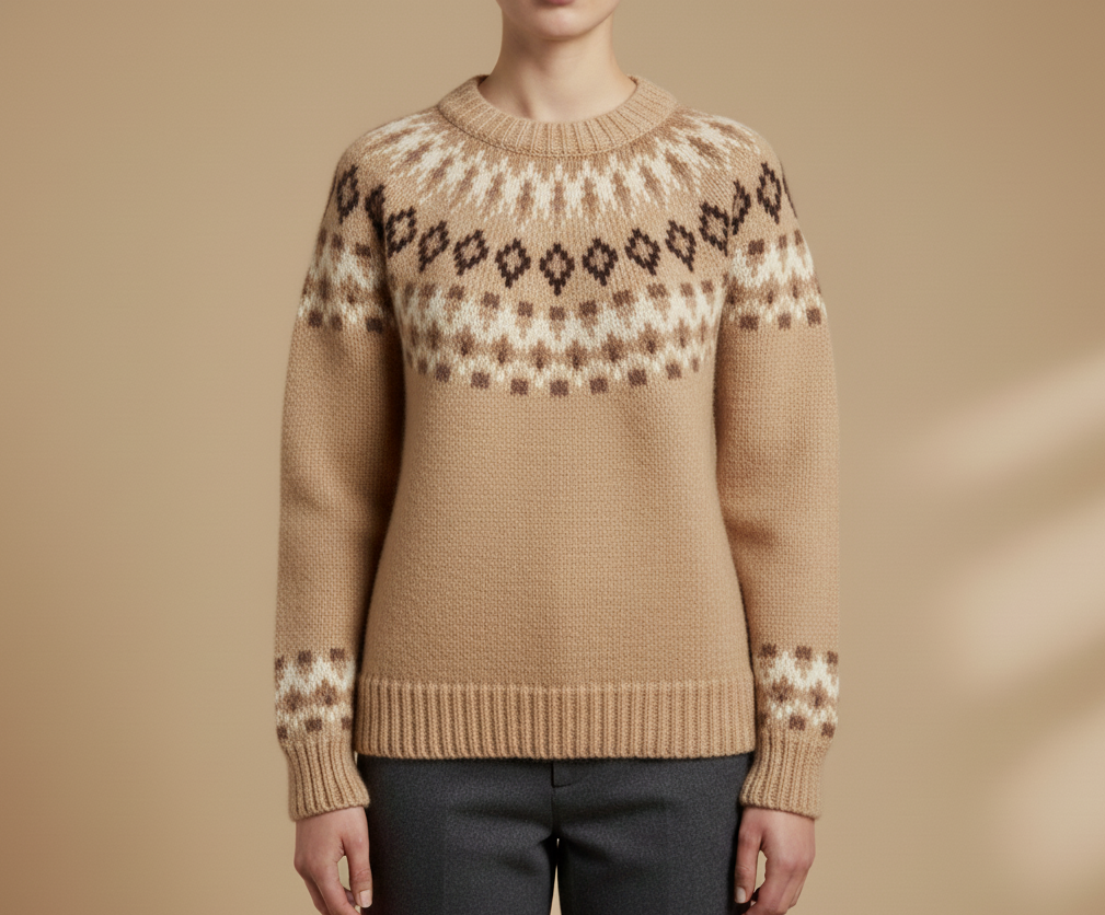 Alpaca Motif Women’s Sweater – Wholesale
