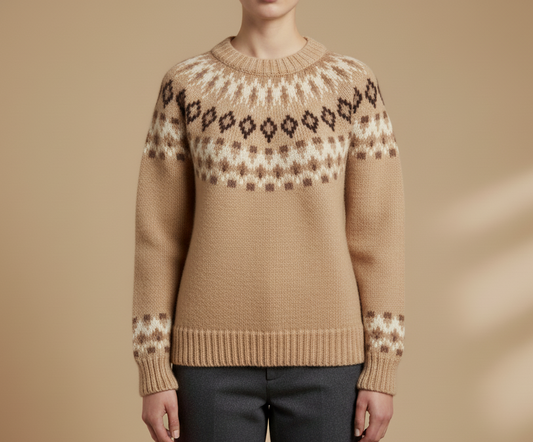 Alpaca Motif Women’s Sweater – Wholesale