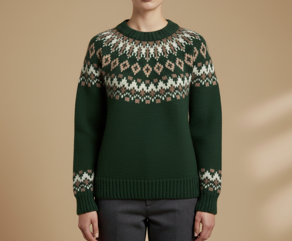 Alpaca Motif Women’s Sweater – Wholesale