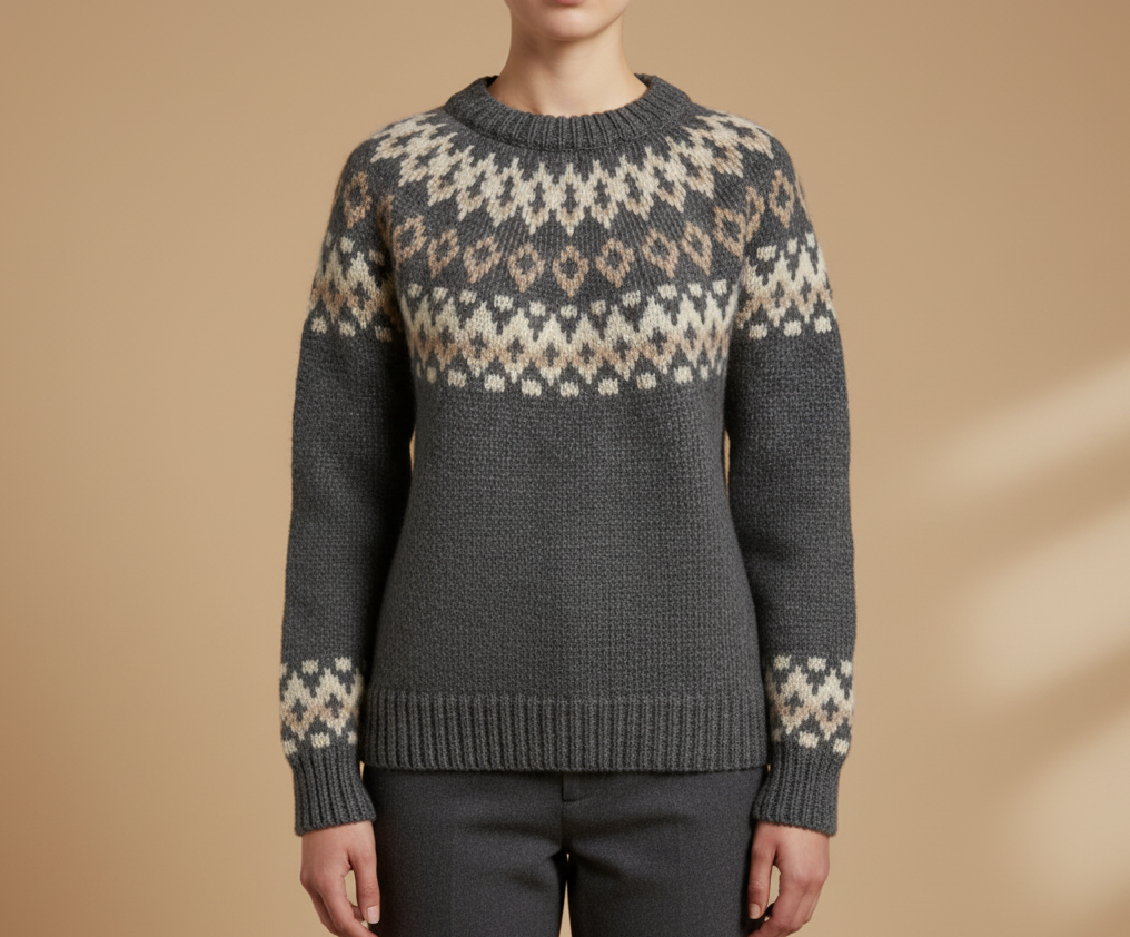 sweater alpaca women grey baby alpaca