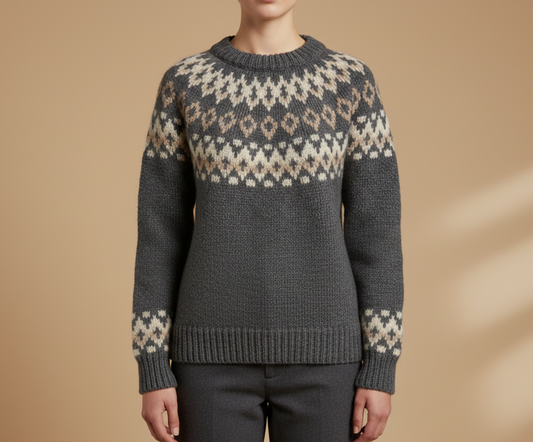 sweater alpaca women grey baby alpaca