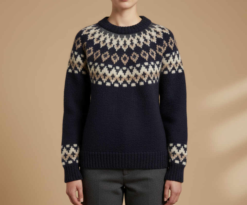 Alpaca Motif Women’s Sweater – Wholesale