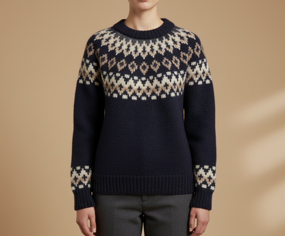 Alpaca Motif Women’s Sweater – Wholesale