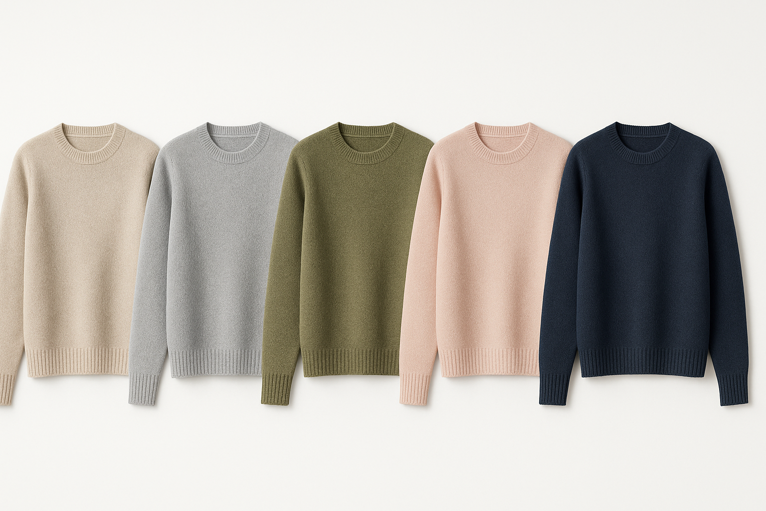 the sweaters must be show complete
Not folded