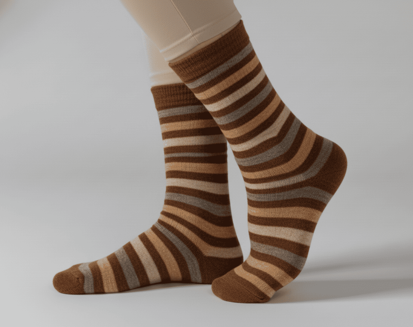 Baby Alpaca Striped Socks – Premium Wholesale  – Medium Weight Unisex